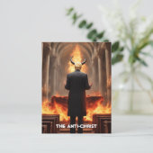 Trump Prays in einer Kirche Der Antichrist Postkarte (Stehend Vorderseite)