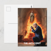 Trump Prays in einer Kirche Der Antichrist Postkarte (Vorne/Hinten)