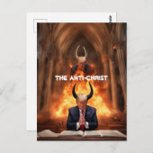 Trump Prays in einer Kirche Der Antichrist Postkarte (Vorne/Hinten)