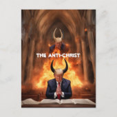 Trump Prays in einer Kirche Der Antichrist Postkarte (Vorderseite)