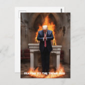 Trump Prays in einer Kirche Postkarte (Vorne/Hinten)