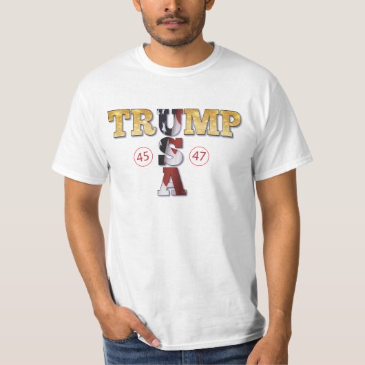 Trump Presidential 💪 Gold USA T-Shirt (Vorderseite)