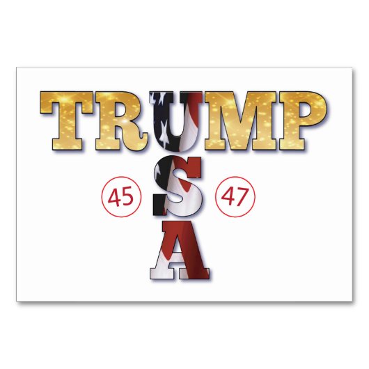 Trump Presidential 💪 Gold USA Tischnummer (Vorderseite)