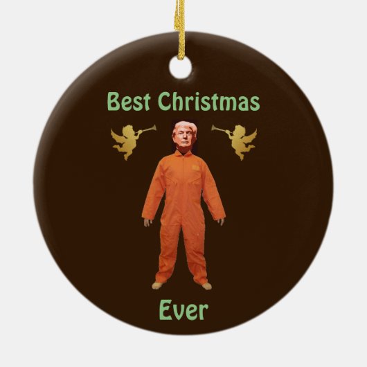 Trump Prisoner Keramik Ornament (Hinten)