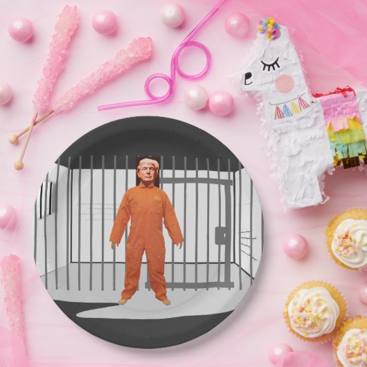 Trump Prisoner Paper Plate Pappteller (Party)