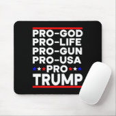 Trump Pro Waffe Pro Leben Pro Gott Pro USA Republi Mousepad (Mit Mouse)