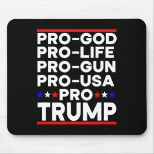 Trump Pro Waffe Pro Leben Pro Gott Pro USA Republi Mousepad