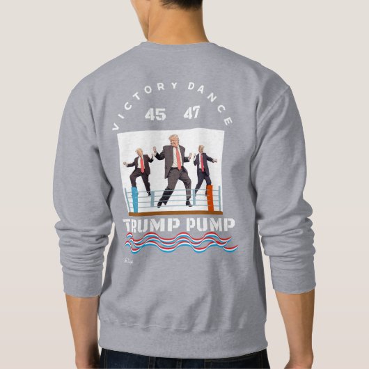 Trump Pump Victory Dance Black T - Shirt (Rückseite)