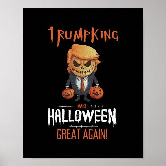 Trump Pumpkin Make Halloween Great Again Poster (Vorne)
