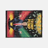 Trump pumpt Geld 1  Fleecedecke (Vorderseite (Horizontal))