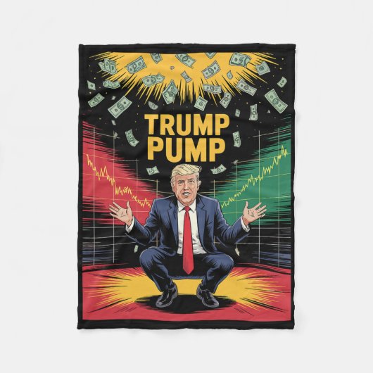 Trump pumpt Geld 1  Fleecedecke (Vorderseite)