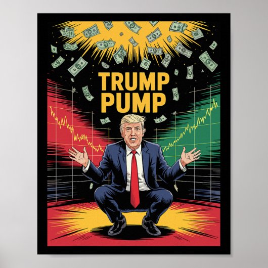 Trump pumpt Geld 1 Poster (Vorne)