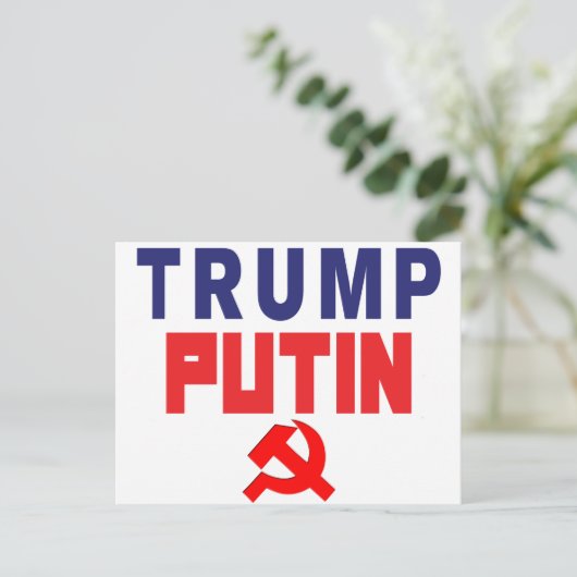 Trump / PUTIN Postkarte (Stehend Vorderseite)