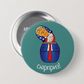 Trump - Putin Russische Puppe Button (Vorne & Hinten)