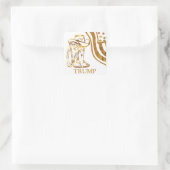 TRUMP QUADRATISCHER AUFKLEBER (Tasche)