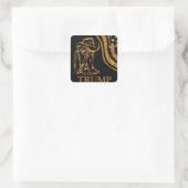 TRUMP QUADRATISCHER AUFKLEBER (Tasche)