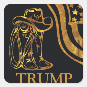 TRUMP QUADRATISCHER AUFKLEBER
