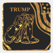TRUMP QUADRATISCHER AUFKLEBER (Vorderseite)