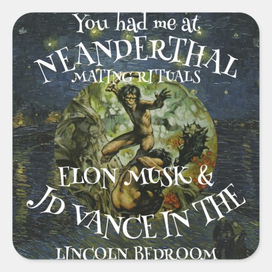 Trump Quadratischer Aufkleber (Vorderseite)