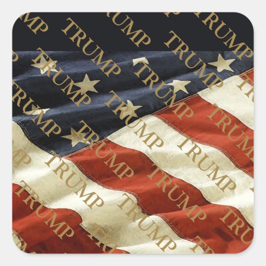 TRUMP QUADRATISCHER AUFKLEBER (Vorderseite)