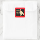 TRUMP QUADRATISCHER AUFKLEBER (Tasche)