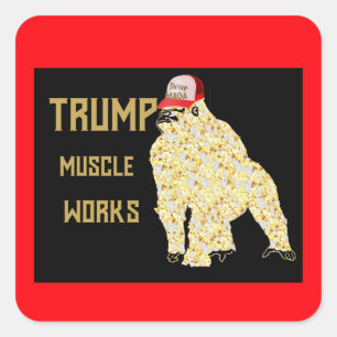 TRUMP QUADRATISCHER AUFKLEBER