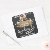 Trump Quadratischer Aufkleber (Umschlag)