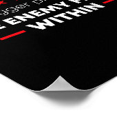 Trump Quote The Bigger Problem Is The Enemy From W Poster (Ecke)