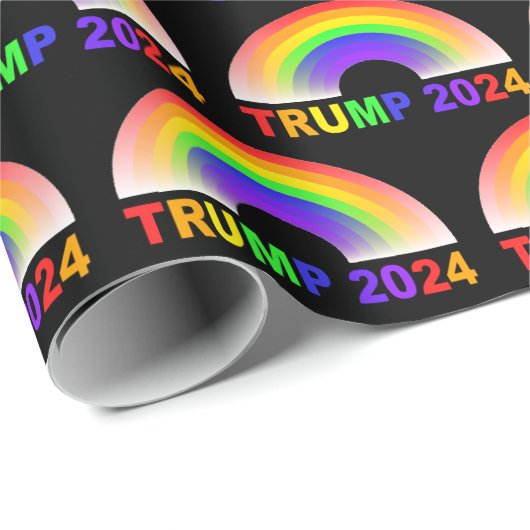 Trump Rainbow 2024 Geschenkpapier (Rolleneckpunkt)