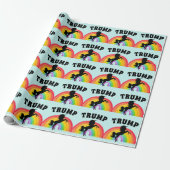 TRUMP RAINBOW UNICORN BIRTHDAY Wrapping Paper Geschenkpapier (Ungerollt)