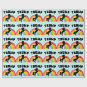 TRUMP RAINBOW UNICORN CHRISTMAS Wrapping Paper Geschenkpapier (Flach)