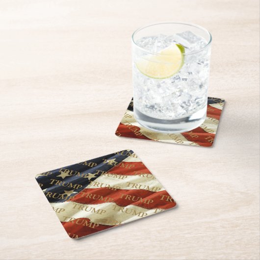 TRUMP RECHTECKIGER PAPPUNTERSETZER (Vor Ort)