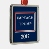 Trump Red White Blue Template implizieren Silbernes Ornament (Rechts)