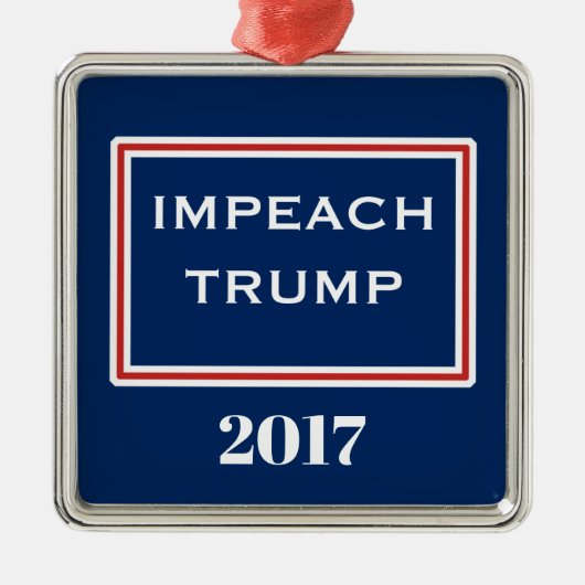Trump Red White Blue Template implizieren Silbernes Ornament (Vorne)