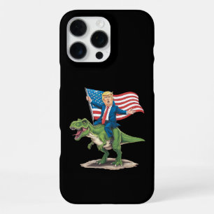 Trump reitet auf Dinosaurier T Rex USA Amerikanisc iPhone 16 Pro Max Hülle