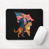 Trump reitet eine Katze, die die amerikanische Fla Mousepad (Mit Mouse)