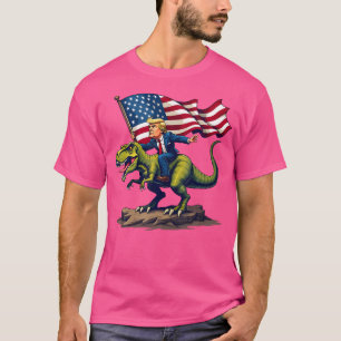 Trump reitet einen Dinosaurier T-Rex Trump in Amer T-Shirt