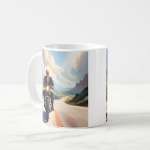 Trump reitet Motorrad Beautiful Südwest USA Kaffeetasse (Vorderseite Links)