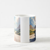Trump reitet Motorrad Beautiful Südwest USA Kaffeetasse (Mittel)