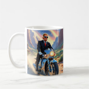 Trump reitet Motorrad Beautiful Südwest USA Kaffeetasse