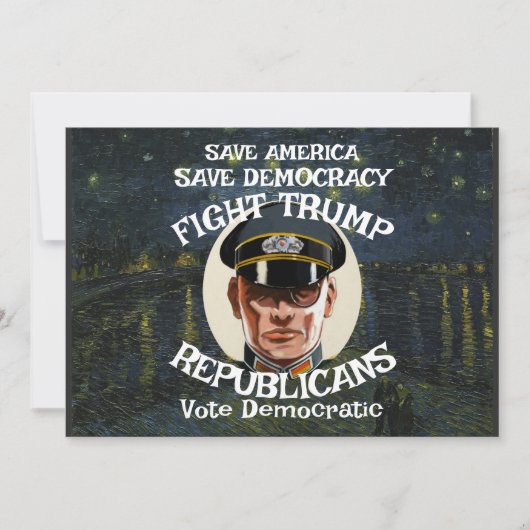 Trump Republikanischer Party Grad Rentirement Wedd Einladung (Vorderseite)