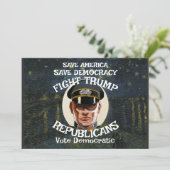 Trump Republikanischer Party Grad Rentirement Wedd Einladung (Stehend Vorderseite)