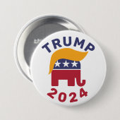 Trump Republikanischer Rundknopf, groß, 1,5 mm Button (Vorne & Hinten)