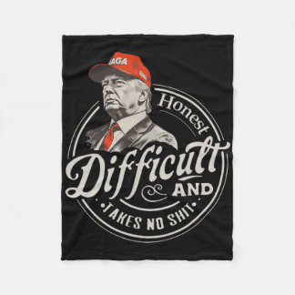 Trump Retro Ehrlich Und Schwierige Ansichten Nein Fleecedecke