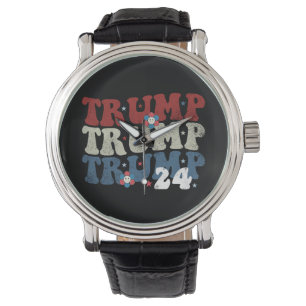 Trump Retro Groovy Flower 24 Wahl 2024 Armbanduhr
