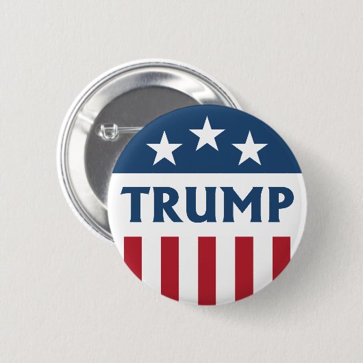 TRUMP Retro Kampagne Design Stars & Streifen Flag Button (Vorne & Hinten)