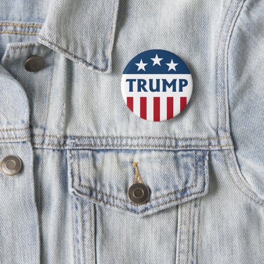 TRUMP Retro Kampagne Design Stars & Streifen Flag Button (Beispiel)