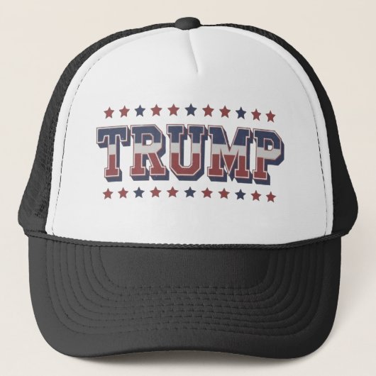 Trump Retro Patriotic Truckerkappe (Vorderseite)