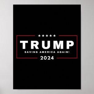 Trump Rette Amerika wieder am 4. Juli 2024 Maga Poster