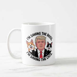 Trump Rette die Tiere (gerundet) Kaffeetasse